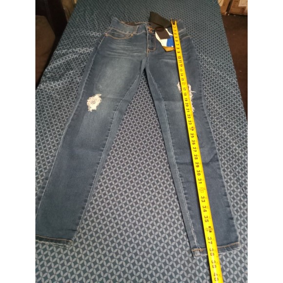 JEANS STRETCH DENIM BLUE  H2 Z240 SIZE 9 STRETCH , WAIST 31, REGULAR SIZE - Picture 5 of 12